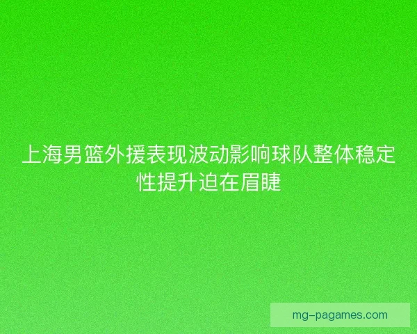 上海男篮外援表现波动影响球队整体稳定性提升迫在眉睫